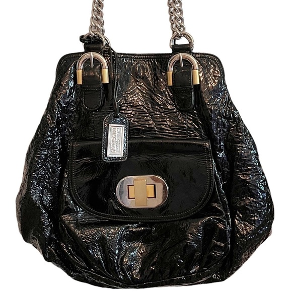 Badgley Mischka Patent Leather Handbag - Picture 2 of 13